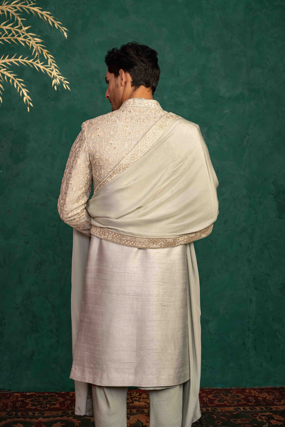 palladian blue sherwani set