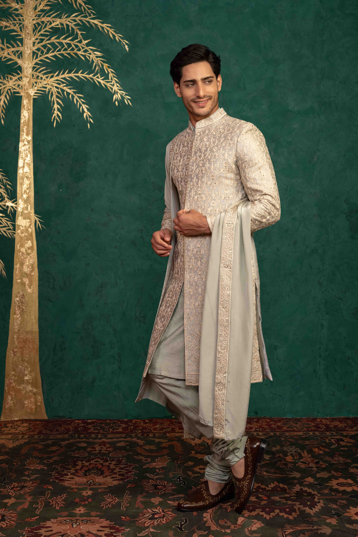palladian blue sherwani set