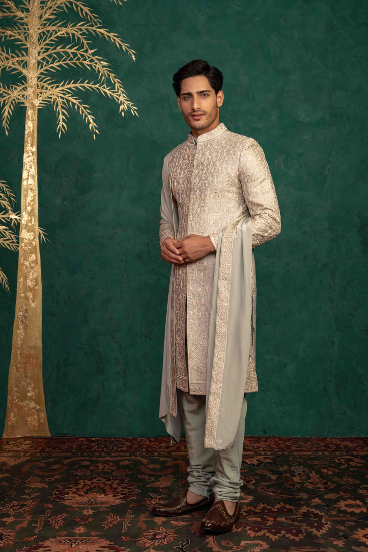 palladian blue sherwani set