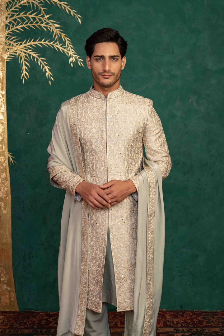 palladian blue sherwani set