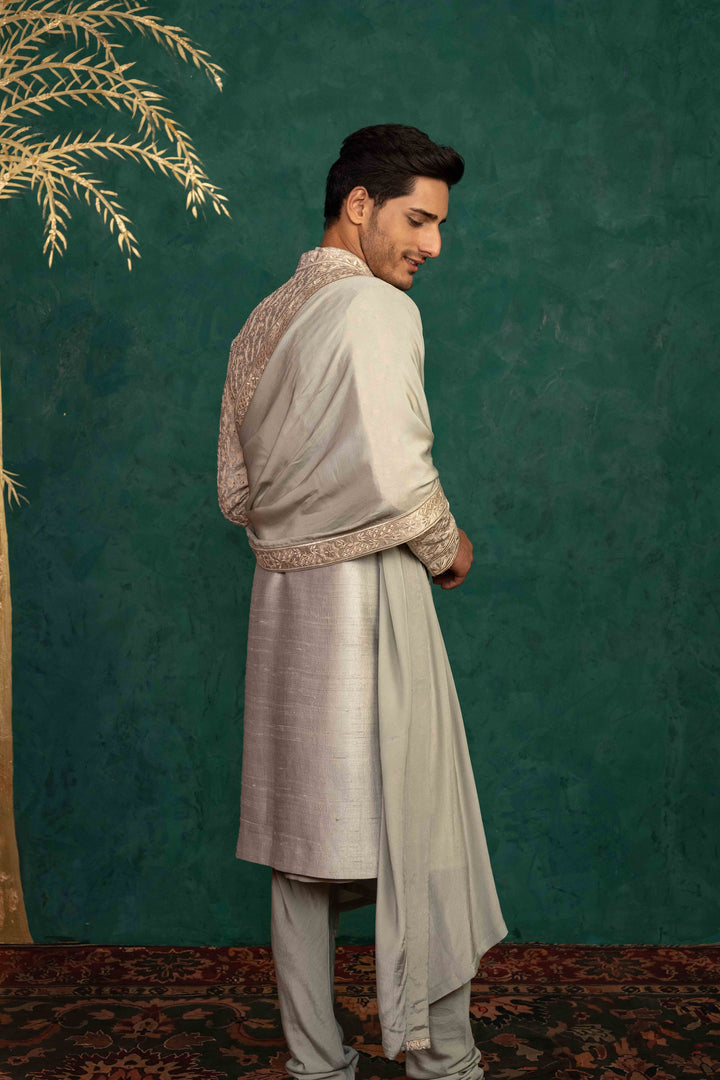 palladian blue sherwani set