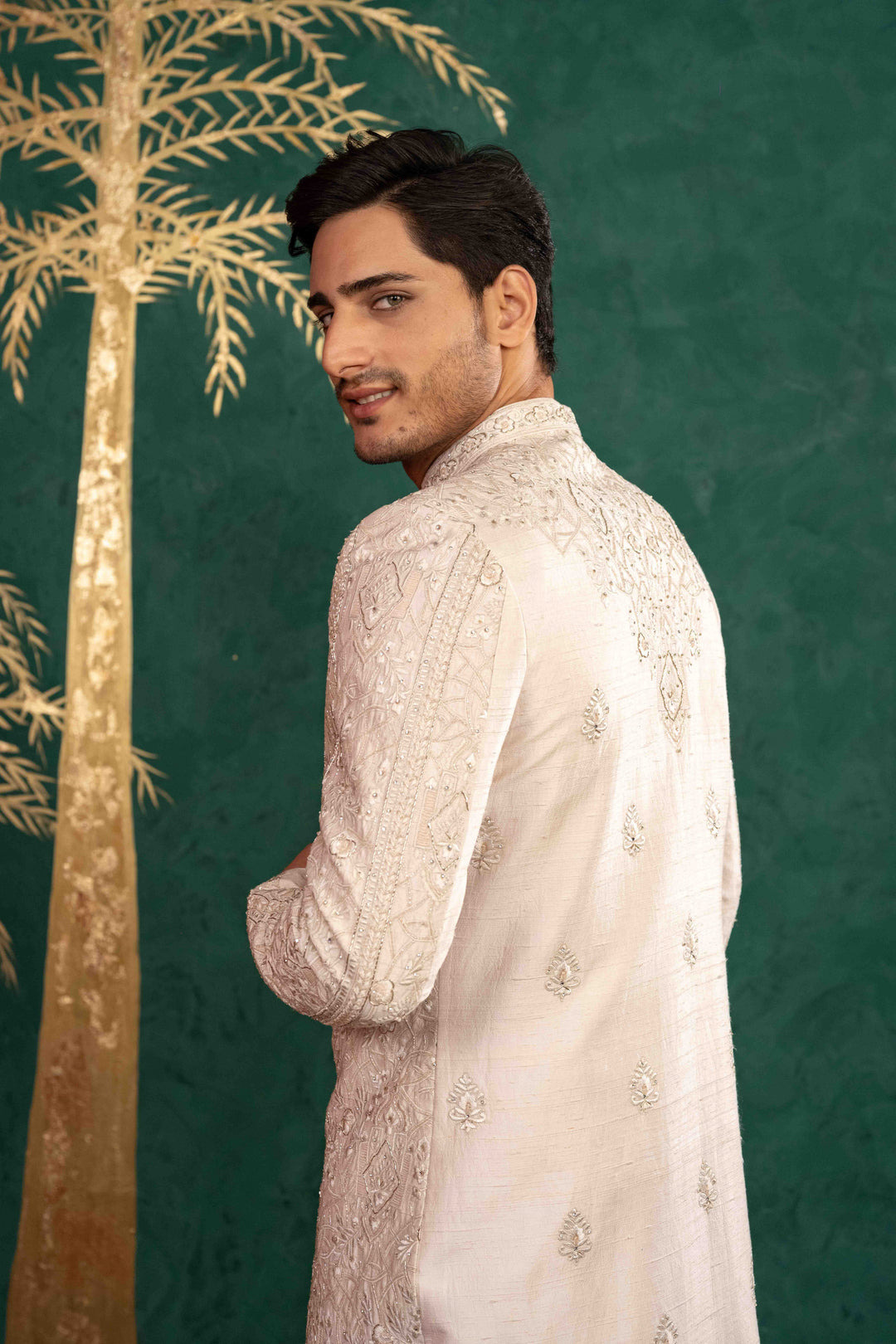 powder pink sherwani set – Image 18