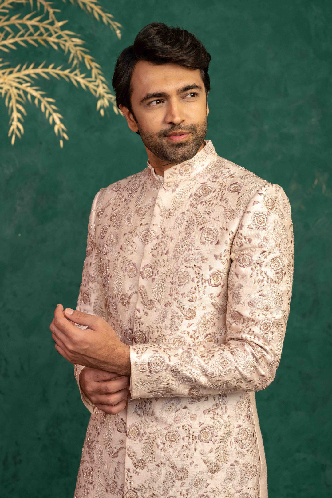 radiant blush pink sherwani – Image 18