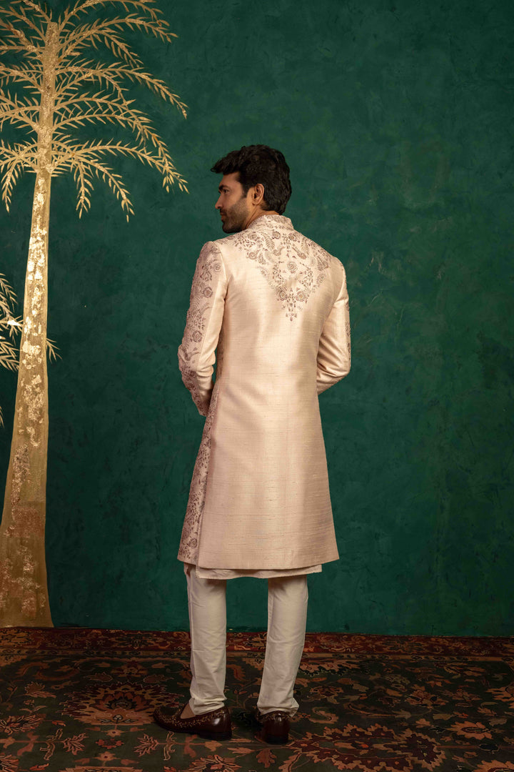 radiant blush pink sherwani