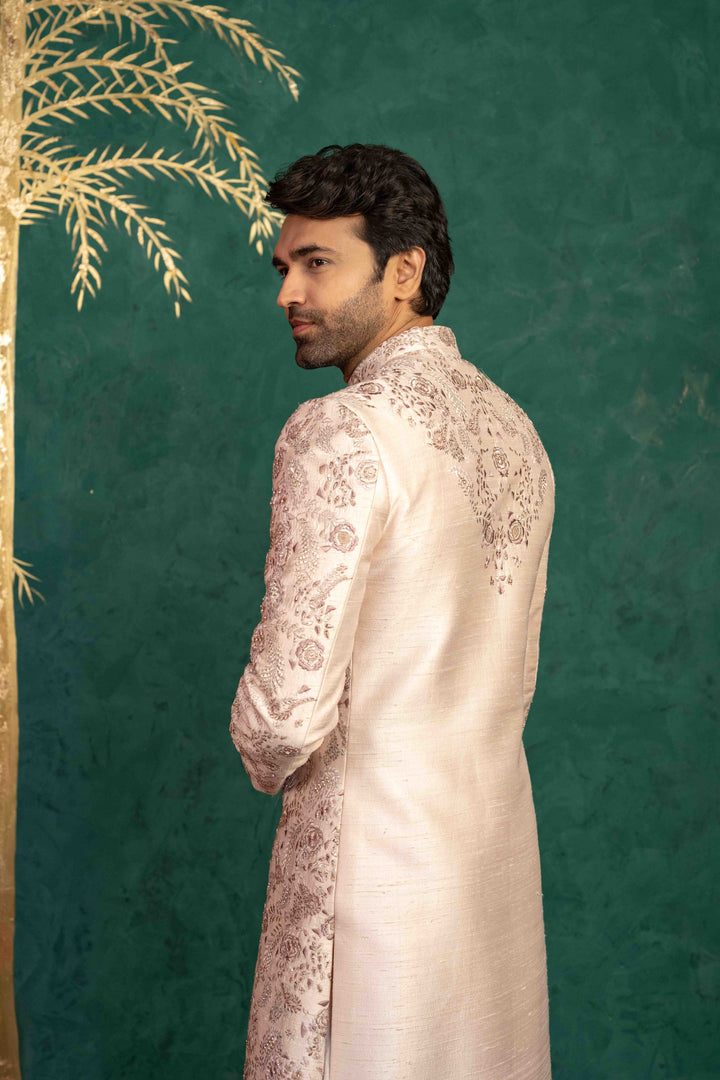 radiant blush pink sherwani