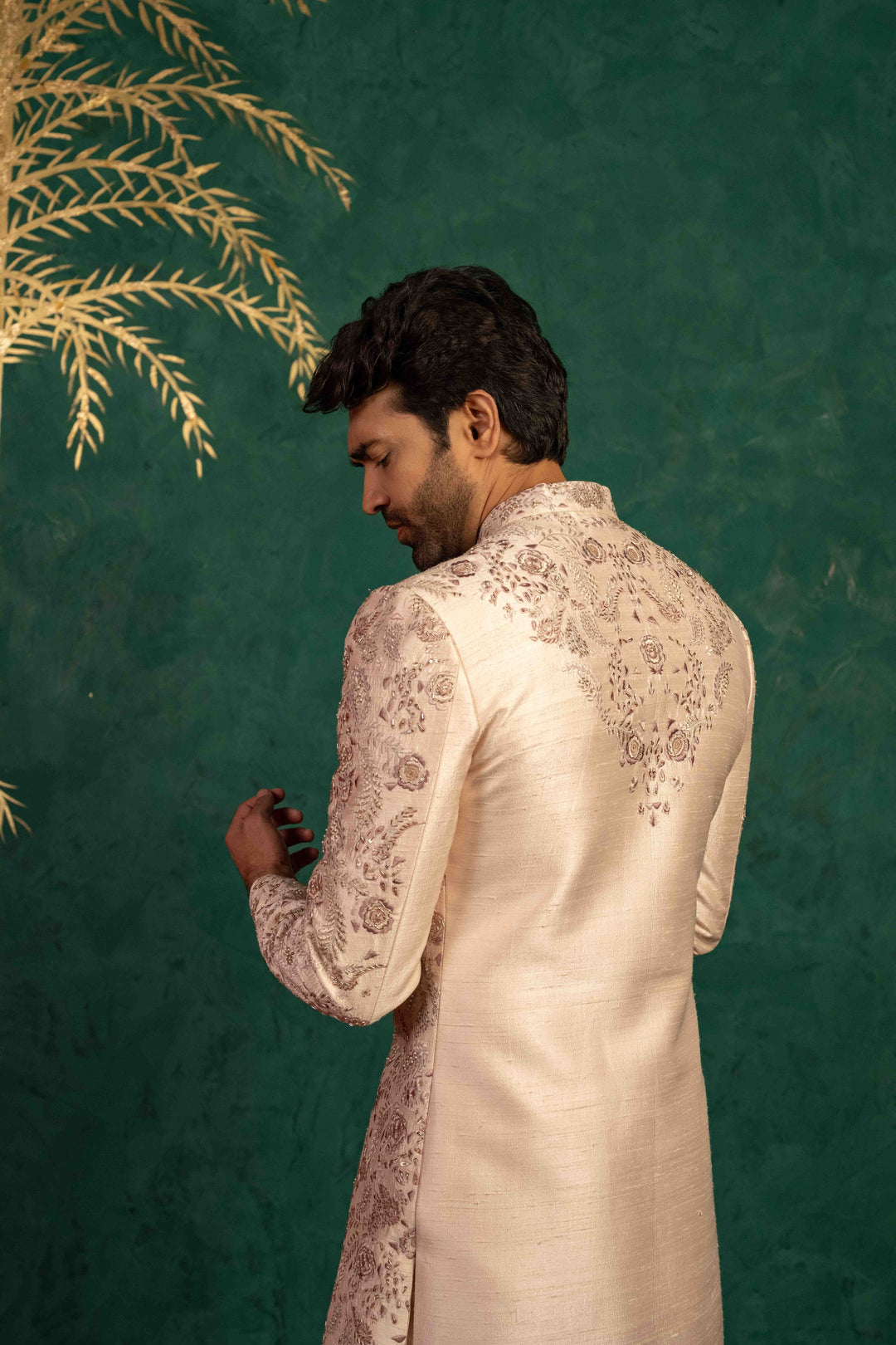 radiant blush pink sherwani – Image 11